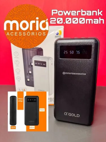 Power Bank Carregador Portátil Turbo 20.000mah 