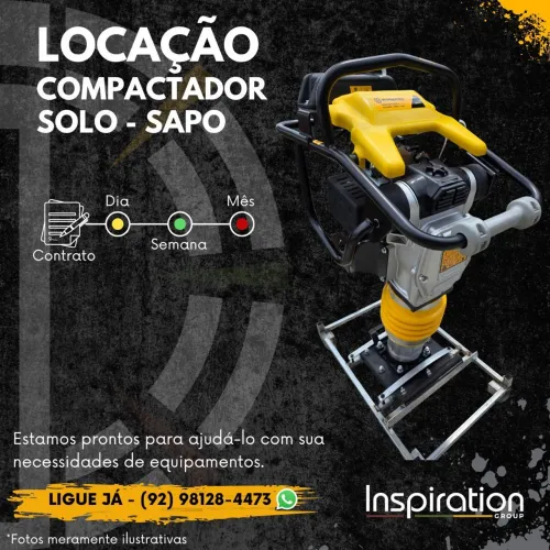 Locação de compactador de solo sapo