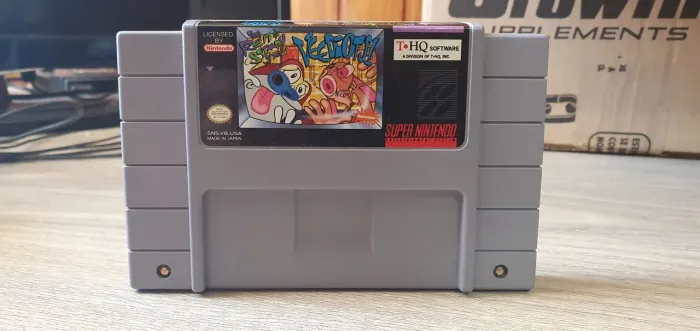 Fita Snes The Ren & Stimpy Show Veediots original cartucho super nintendo 