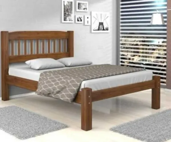 Cama Casal Nova Madeira maciça Nova fazemos entrega