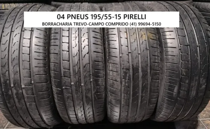 Jogo de pneus 195/55/15 Pirelli P-7 por R$ 840,00 (jogo)
