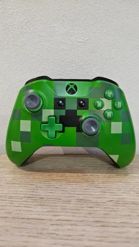 Controle Xbox One sem Fio Edição Especial Minecraft Creeper