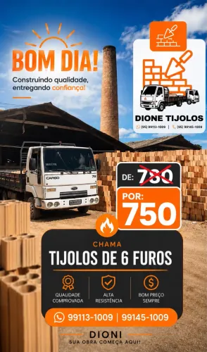 TIJOLO DE 6 FUROS