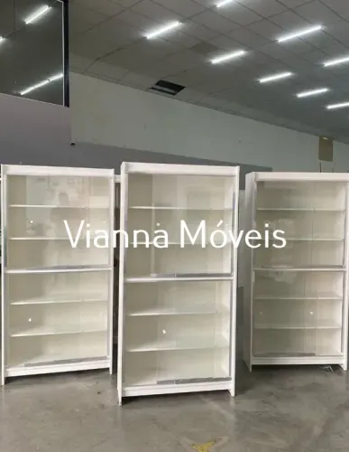 Estante Prateleiras Com Portas de Vidro - Direto da Fábrica