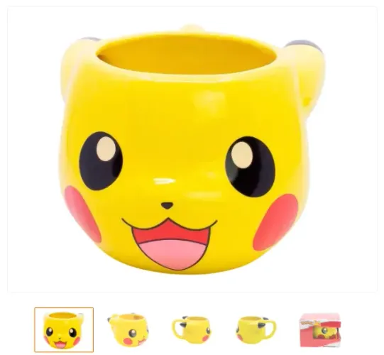 Caneca 3D Pikachu 450ml em Cerâmica - Pokémon