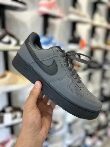 Tênis Nike One Air Force Masculino Premium Cor: Preto/Grafite - Disponível 38 AO 43