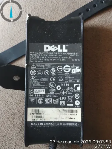 Fonte para Notebook Dell 19,5 V