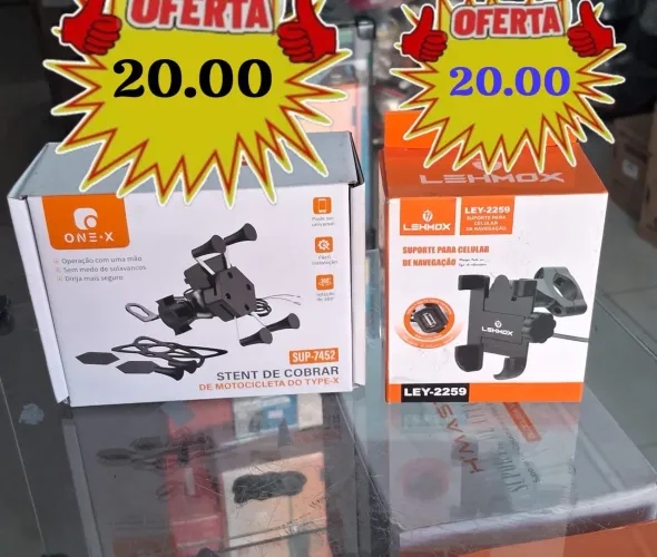 Suporte de celular para Moto com carregador USB