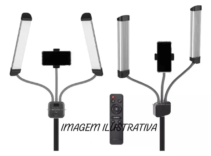 *LUZ DE LED TOMATE* MODELO: MLG-099 LED DUPLO 360° SUPORTE P CELULAR