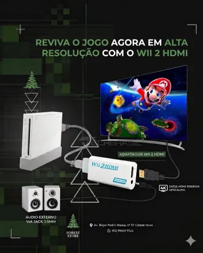 Nintendo wii adaptador HDMI 