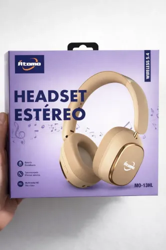 Fone de Ouvido Headset Atomo Wireless 5.4 Estéreo - Novo