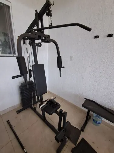 Estação de musculação fitness residencial 63kg