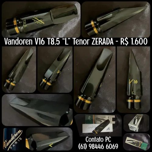 Boquilha para Sax Tenor Vandoren V16 T8,5 L - ZERADA Original/Na Caixa