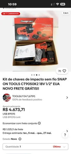 Parafusadeira de impacto 1/2.