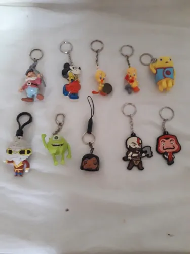 Chaveiros Infantis Lote Com 10 Peças