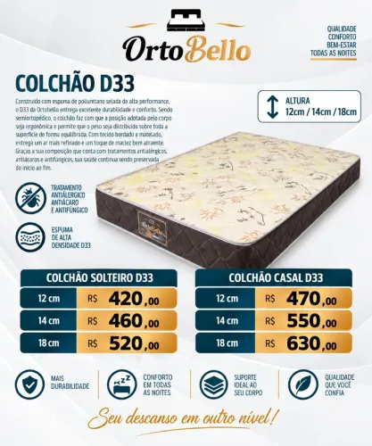 Colchão casal e solteiro D33