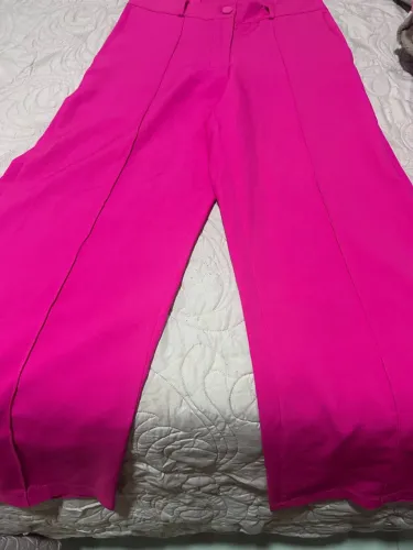 Calça Pantalona de Alfaiataria Pink