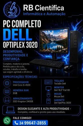 Computador completo Dell , i5 , ssd kingston , 8gb de ram para trabalho ou estudo