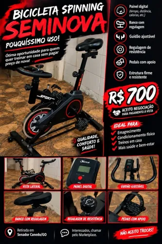 Bicicleta Spinning SEMINOVA
