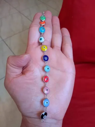 Pulseira olho gordo colorida