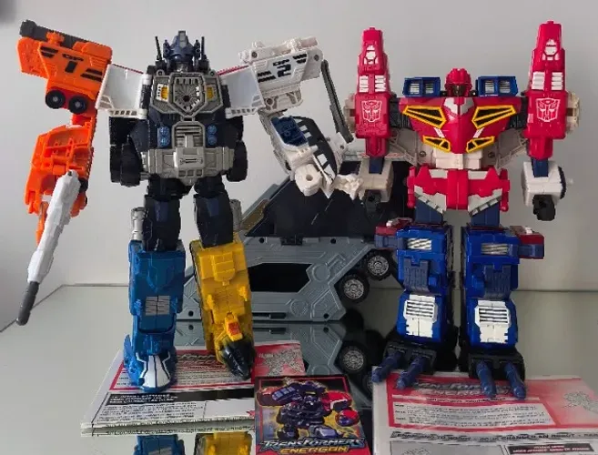 Set Transformers Energon - Optimus Prime + Wing Saber, completos e originais Hasbro, TF