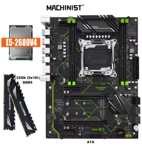 Kit X99 - Placa Mãe Machinist Mr9a+e5 2680v4+32gb Ddr4
