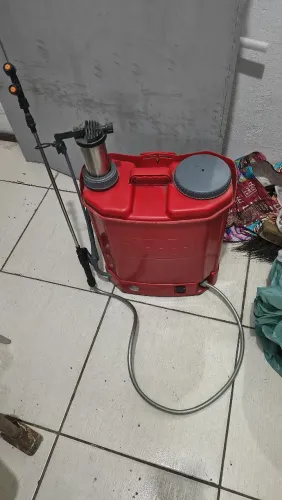Pulverizador Costal Elétrico Bateria Manual 20 Litros Branco