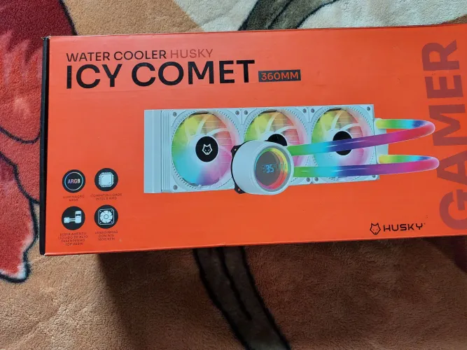 Water Cooler Husky Icy Comet 360mm ARGB HWT750 Branco - Novo