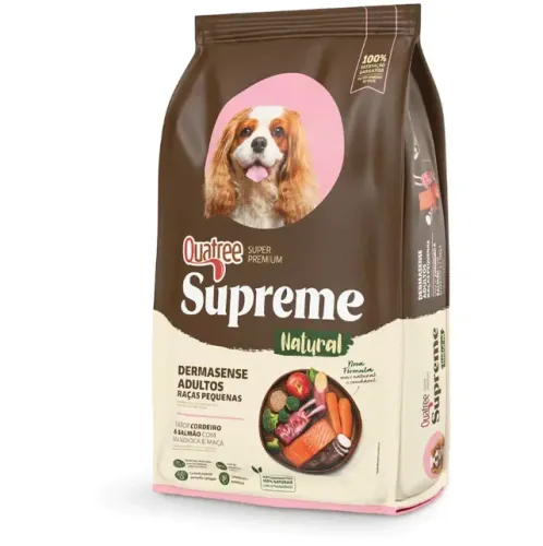 Ração Dermatologica Super Premium Natural, 2,5kg adulto raças Pequenas