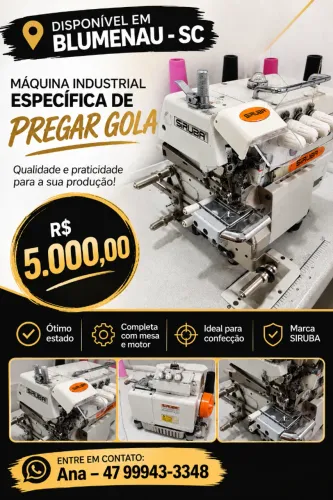 Vende-se máquina de costura para pregar gola.