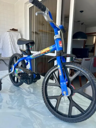 PRA VENDER LOGO! Bicicleta Infantil Bandeirante Power Game Azul Aro 14