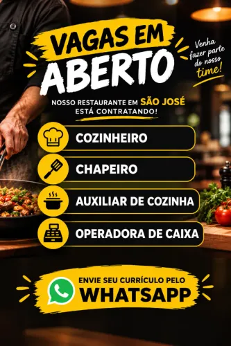 Vagas para Restaurante em São José