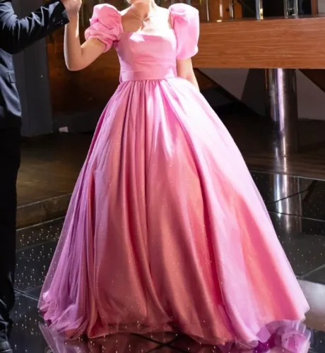 Vestido de debutante rosa