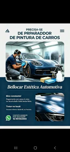 Precisa-se preparador pintura carros