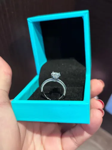Solitário moissanite em prata 925 legítima