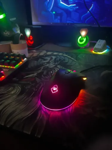 Mouse Gamer Mancer Lead 2 RGB 12400 DPI 7 Botões ? Usado