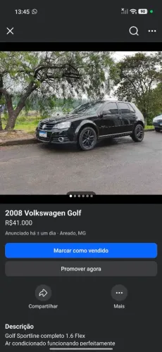 Volkswagen Golf Sportline 1.6 MI Total Flex 8V 4P 2008