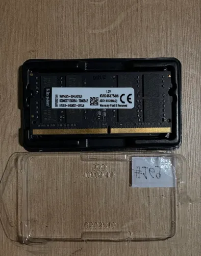 Memória RAM Kingston 8GB DDR4 2400MHz CL17 para Notebook KVR24S17S8/8