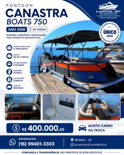 Pontoon Canastra boats 750
