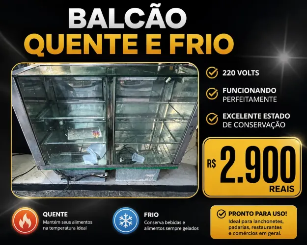 BALCÃO QUENTE FRIO 220v