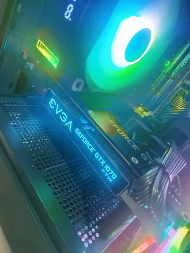 GTX 1070 EVA FTW 3.0 modelo raro 100% e limpo acompanha tudo que que vem da placa.