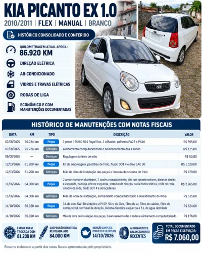 Kia Motors Picanto EX 1.1/1.0/ 1.0 Flex Mec. 2011