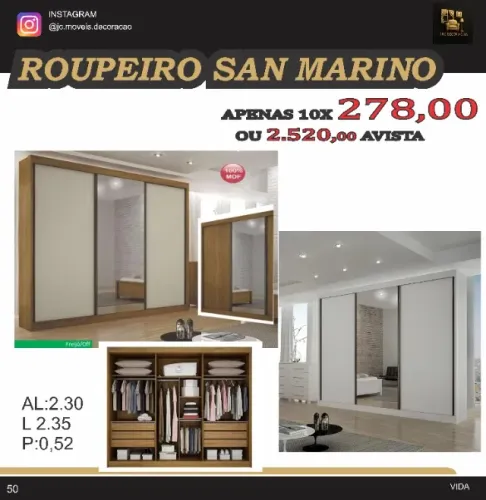 GUARDA ROUPA SAN MARINO PORTA DE CORRER