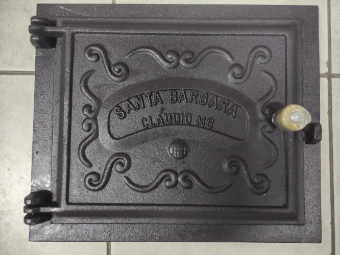 Portas de forno/fornalha em ferro fundido para instalação em alvenaria