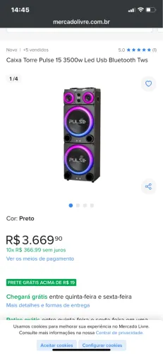 Torre de som Pulse SP 515 uma pancada de som