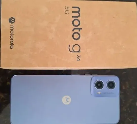 Vendo celular Motorola g34 cor azul funcionando perfeitamente da mente com 128 giga  5g