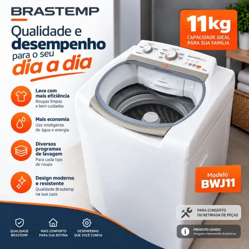 Lavadora Brastemp 11kg BWJ11 - conserto ou retirada de peças