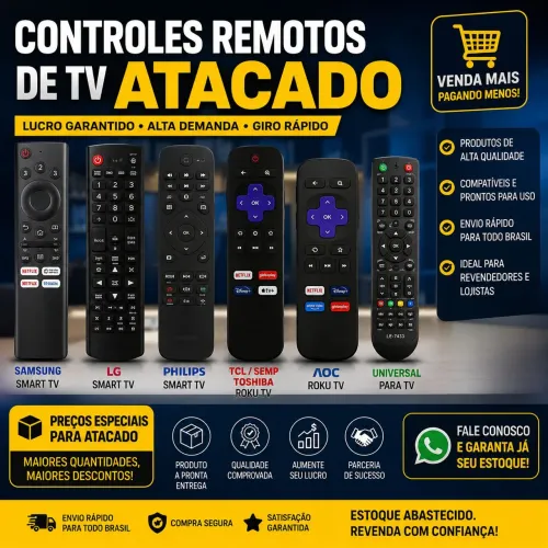 Controles Remotos para TV no Atacado | Preços para Revendedores
