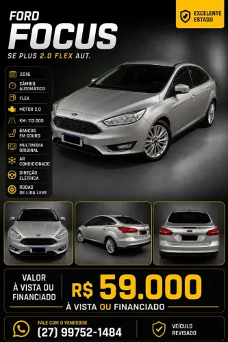 Ford Focus Fastback Se/se Plus 2.0 Flex Aut. 2016