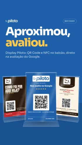 Placa de Avaliação Google com NFC e QR Code, display de acrílico para balcão